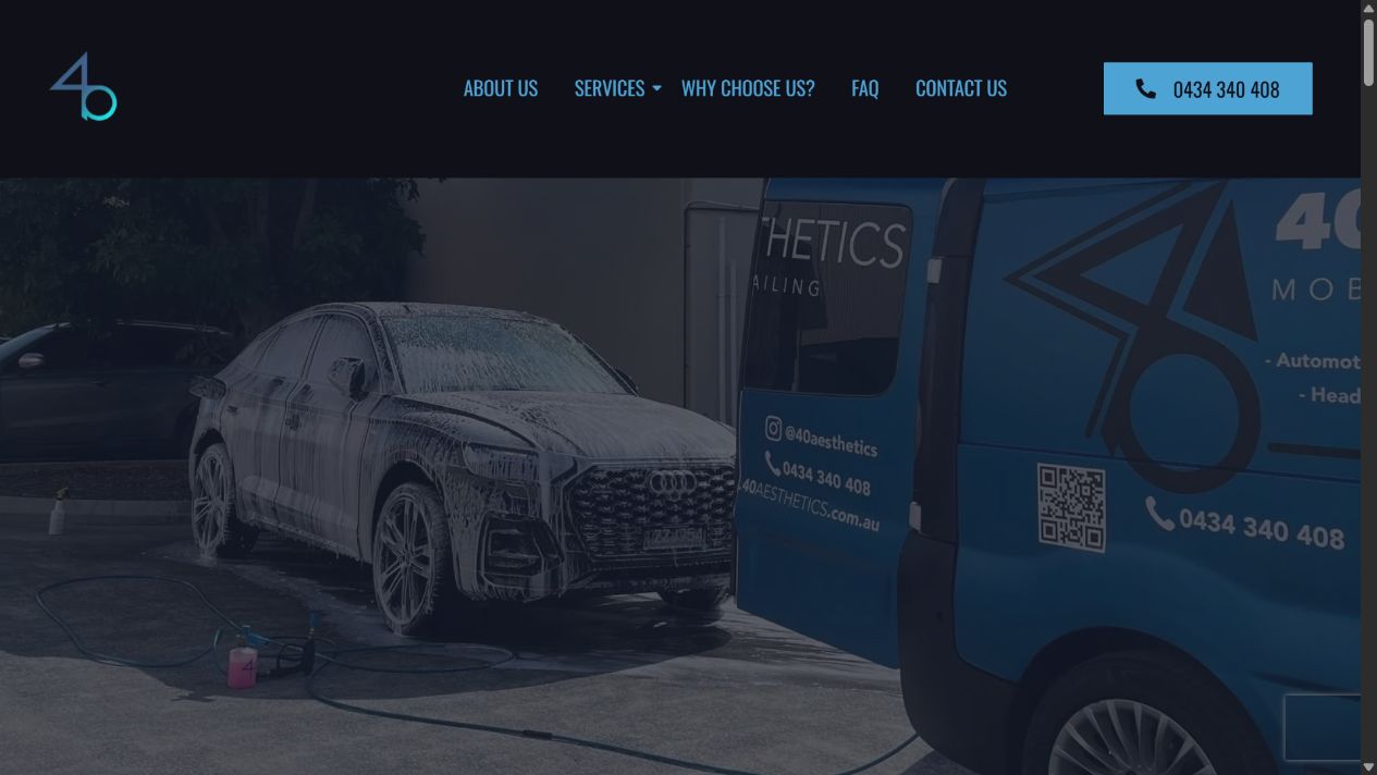 Homepage preview of 40 Aesthetics