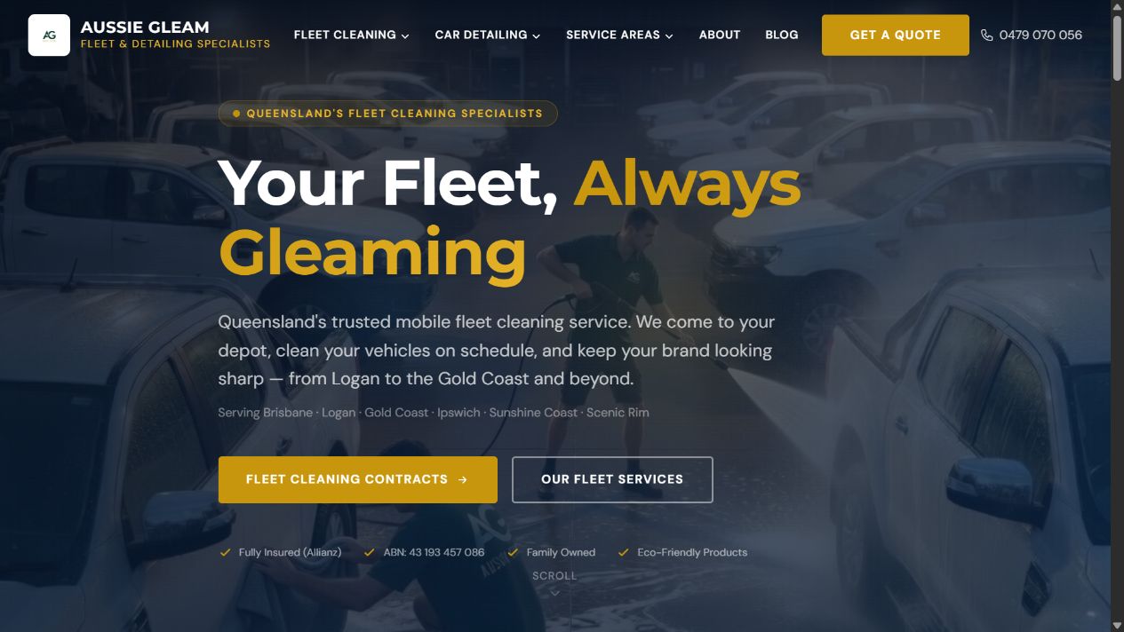 Homepage preview of Aussie Gleam